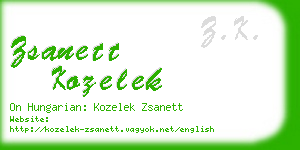 zsanett kozelek business card